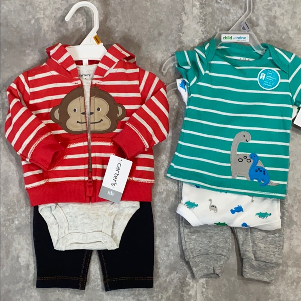 NWT Carter newborn matching sets selling as lot